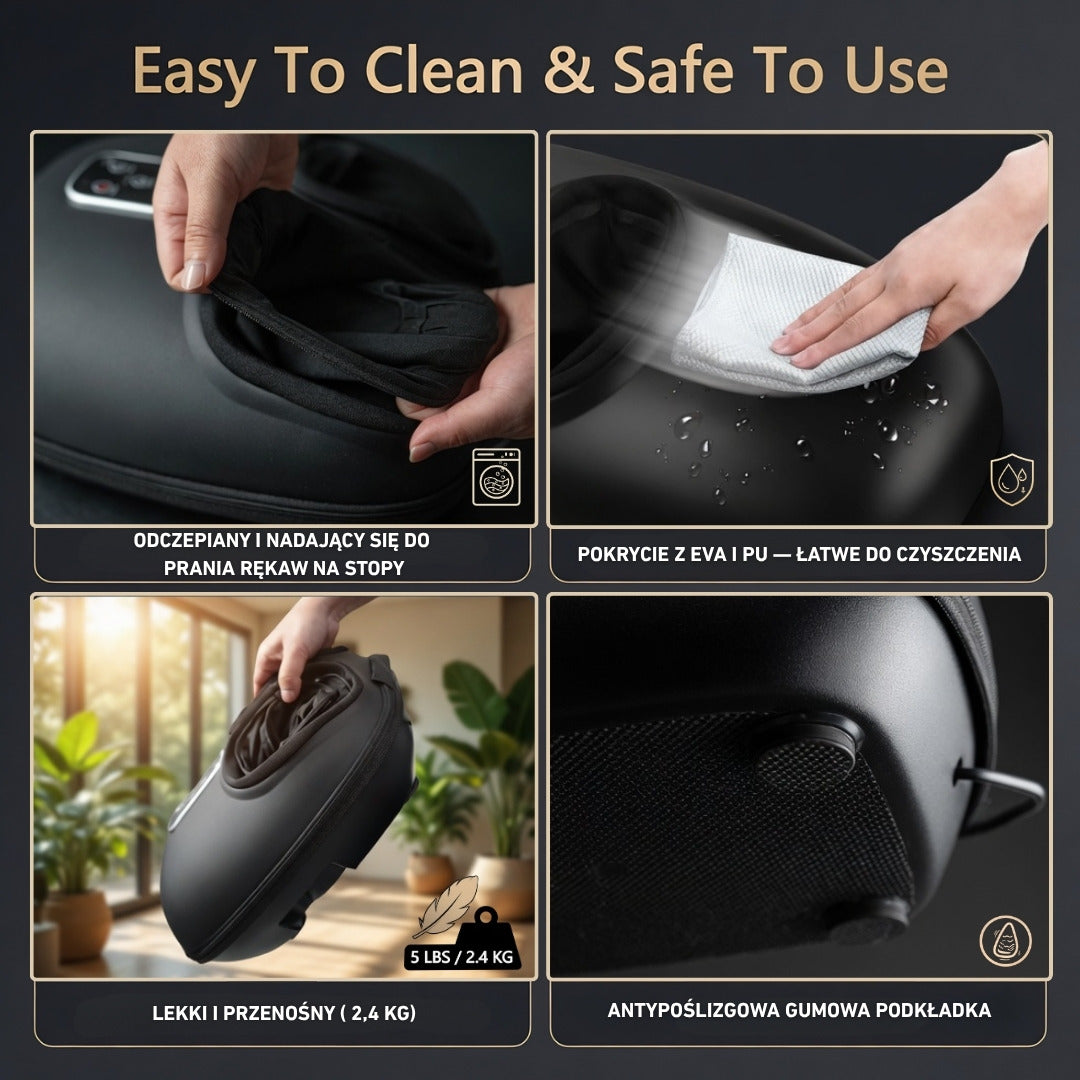 Elektryczny masażer do stóp ZENET ZET-761, z akupresurą i pilotem