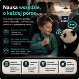 AI PANDA – interaktywna pluszowa zabawka i maskotka z AI dla dzieci 3+, mówi, odpowiada na pytania, uczy i bawi