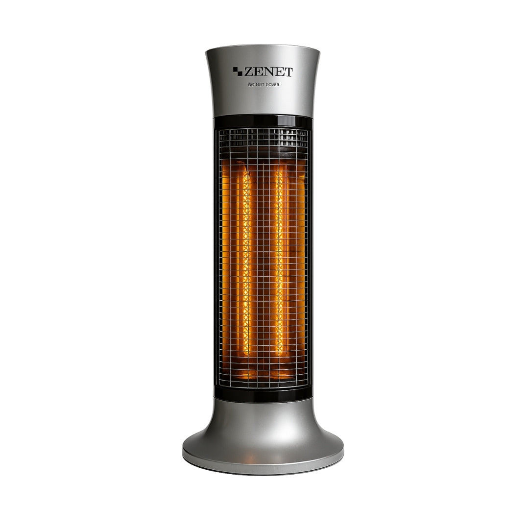 Promiennik podczerwieni przenośny Zenet ZET-516, Grzejnik promiennik, srebrny, 1000W