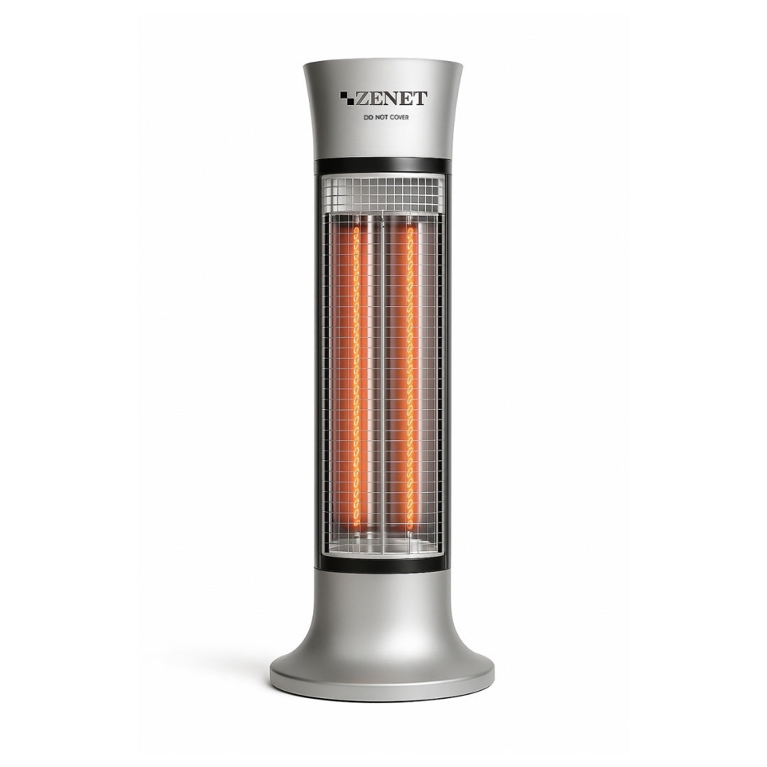 Promiennik podczerwieni przenośny Zenet ZET-516, Grzejnik promiennik, srebrny, 1000W
